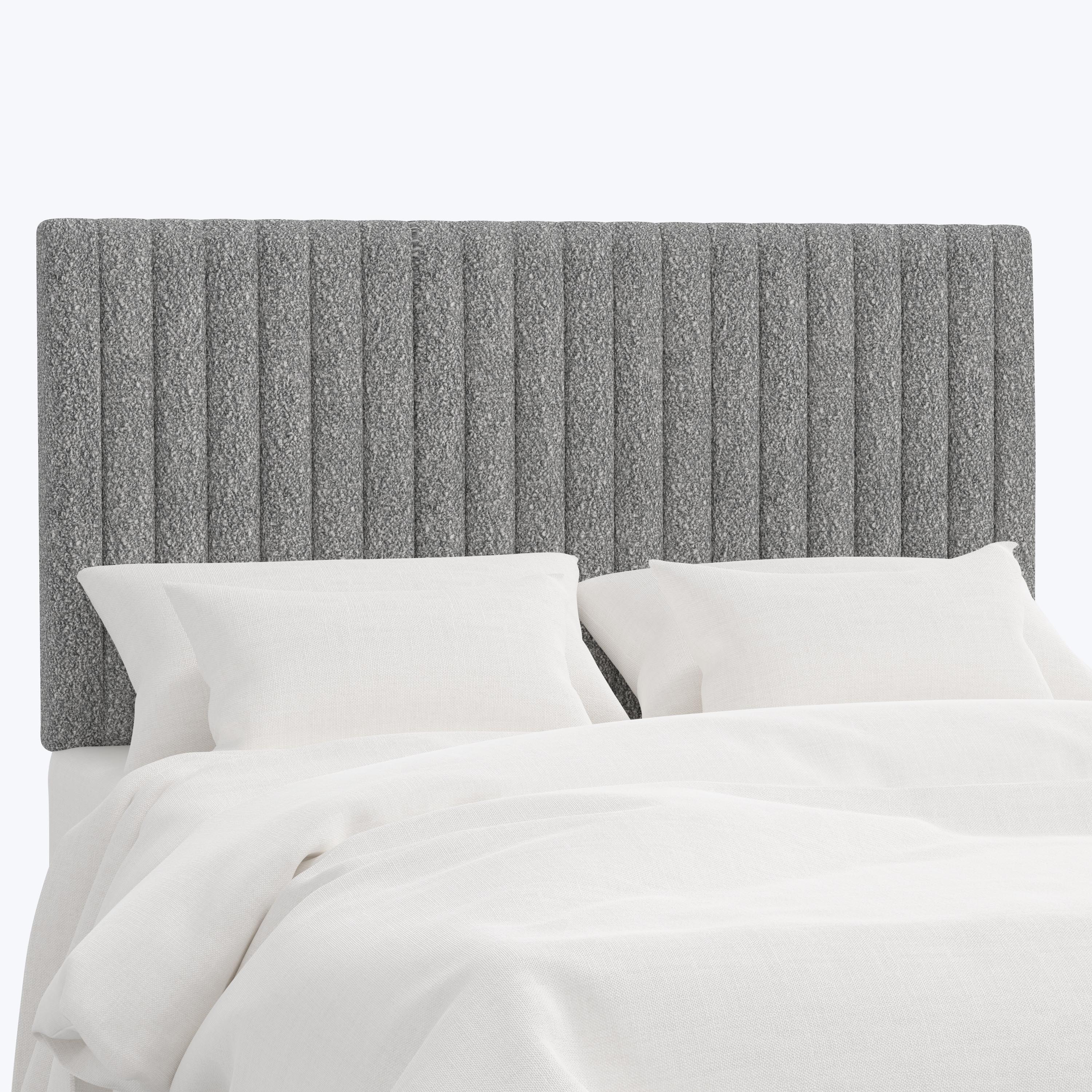 Minetta Headboard Twin / Boucle Grey