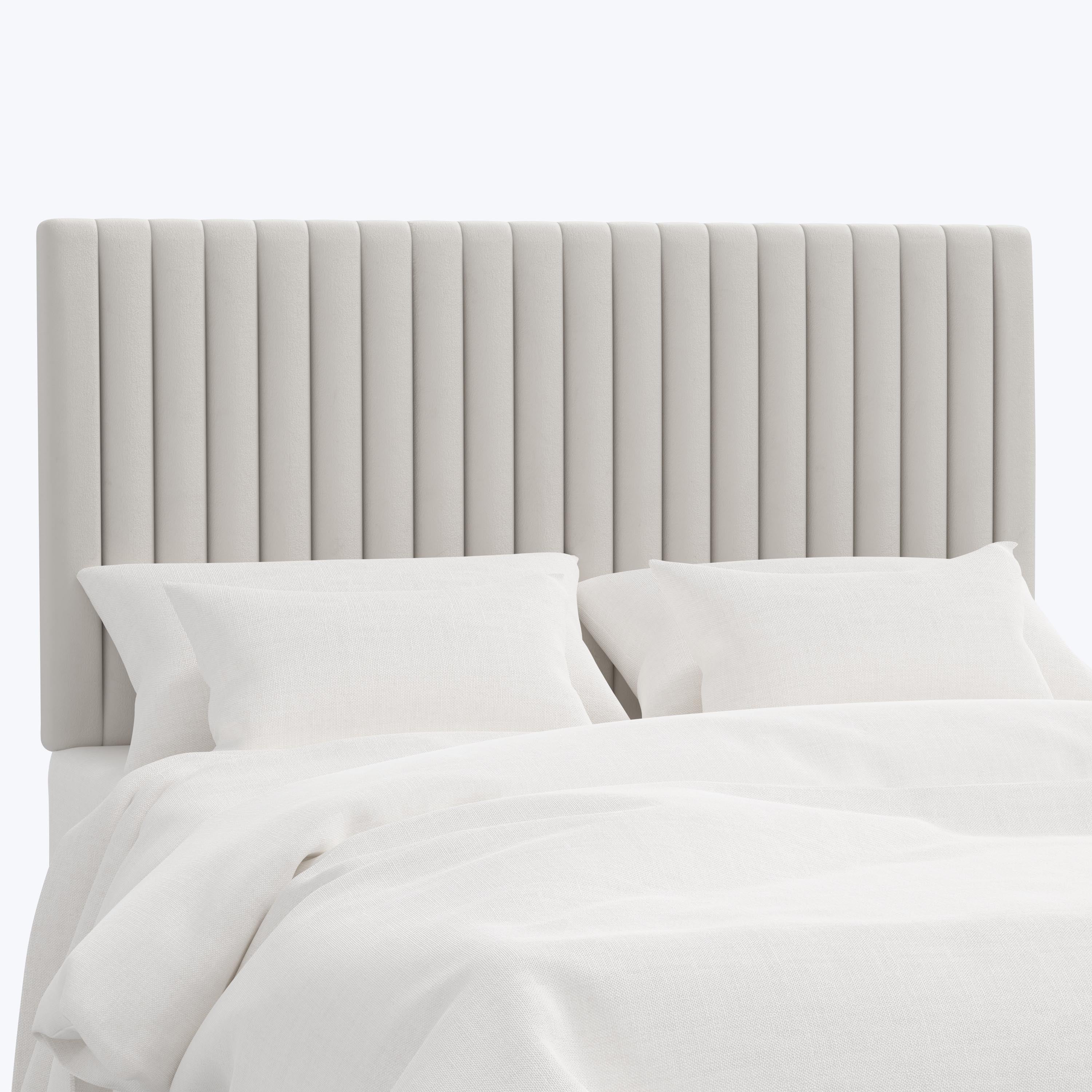 Minetta Headboard Twin / Velvet Light Grey