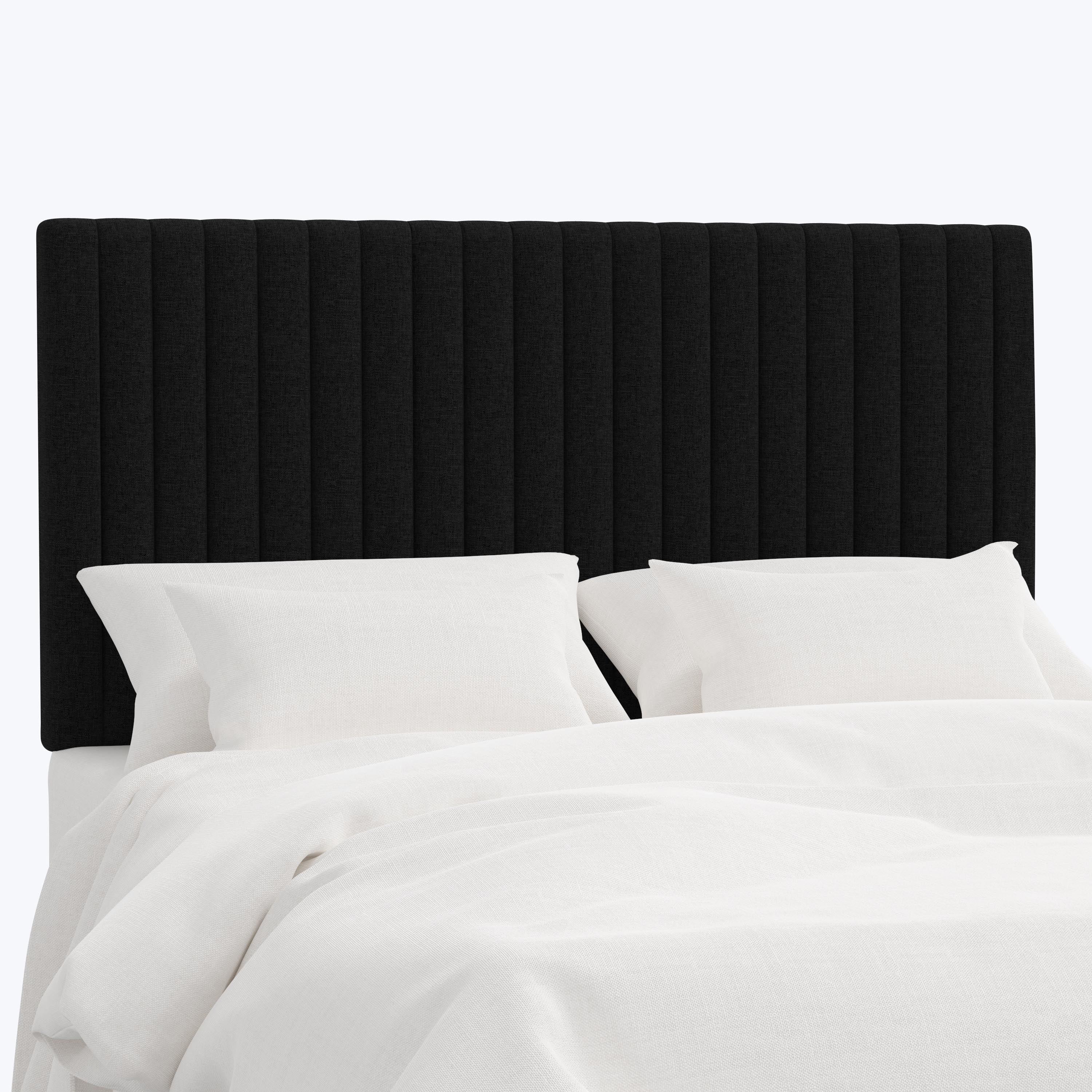 Minetta Headboard Twin / Zuma Linen Black