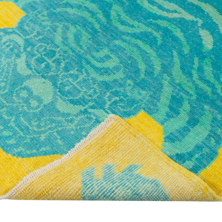 Yellow Contemporary Tiger Wool Rug - 4'1" x 6'3"