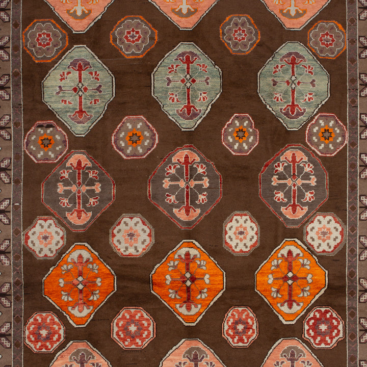 Brown Traditional Kars Wool Rug - 9'10" x 14'3"