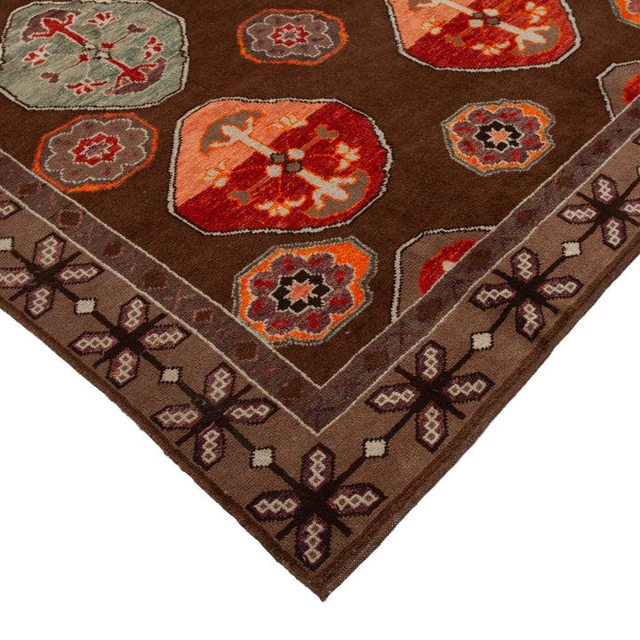 Brown Traditional Kars Wool Rug - 9'10" x 14'3"