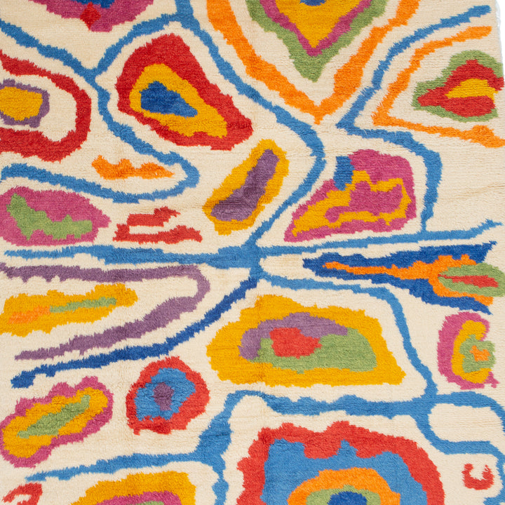 Multicolored Carnaby Moroccan Style Wool Rug - 9'2" x 11'1"