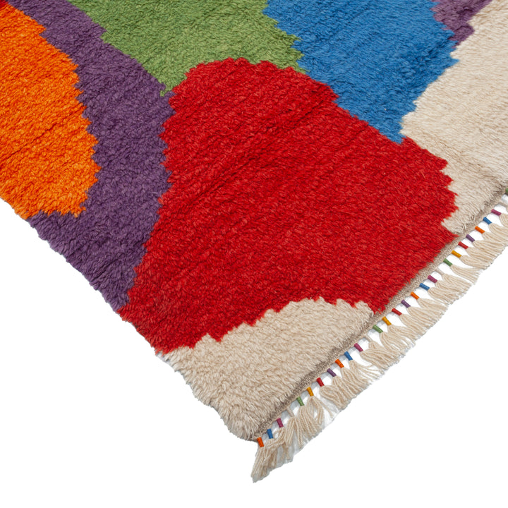Multicolored Carnaby Moroccan Style Wool Rug - 10'4" x 13'1"
