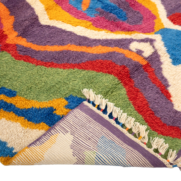 Multicolored Carnaby Moroccan Style Wool Rug - 7'7" x 9'5"