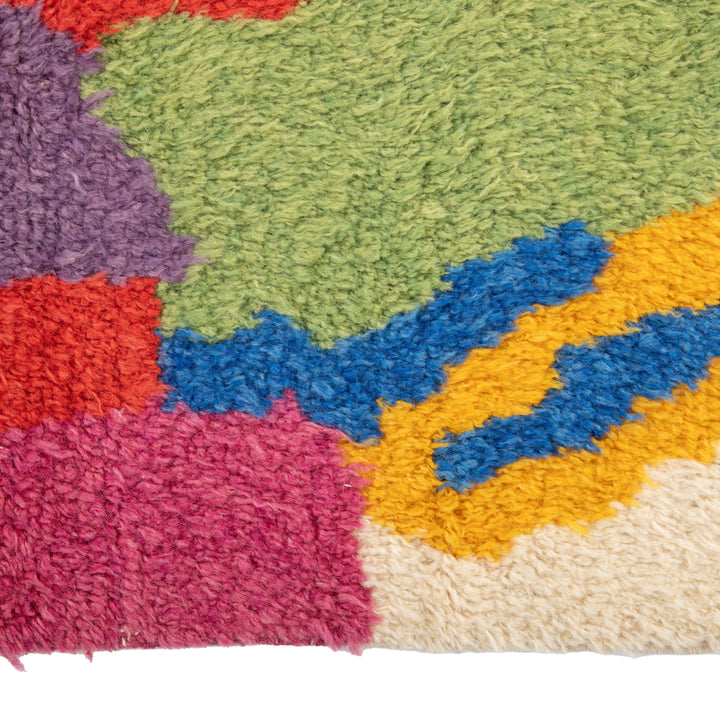 Multicolored Carnaby Moroccan Style Wool Rug - 7'7" x 9'5"