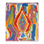 Multicolored Carnaby Moroccan Style Wool Rug - 9'5" x 11'1"
