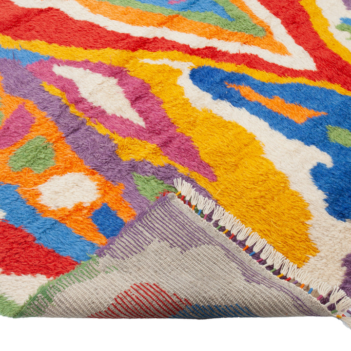 Multicolored Carnaby Moroccan Style Wool Rug - 9'5" x 11'1"