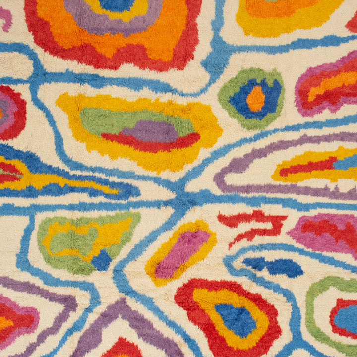 Multicolored Carnaby Moroccan Style Wool Rug - 10'5" x 13'