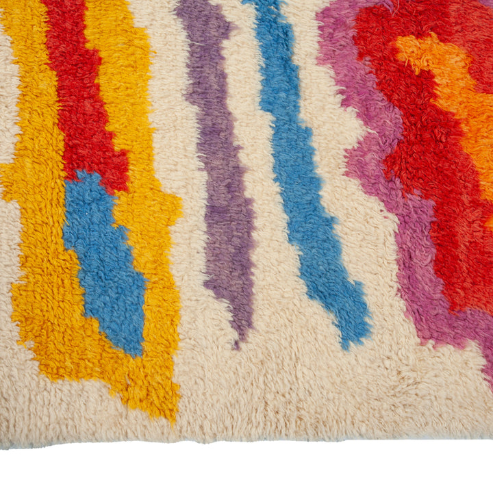 Multicolored Carnaby Moroccan Style Wool Rug - 10'5" x 13'