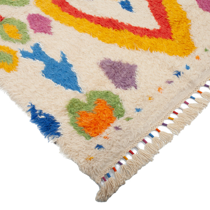 Multicolored Carnaby Moroccan Style Wool Rug - 9' x 11'10"
