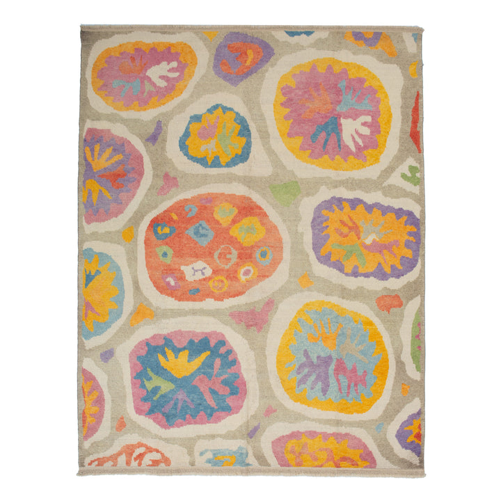 Multicolored Carnaby Moroccan Style Wool Rug - 12'5" x 9'5"