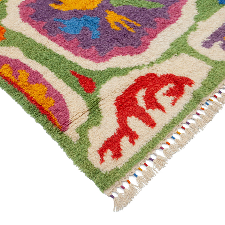 Multicolored Carnaby Moroccan Style Wool Rug - 9'9" x 13'10"