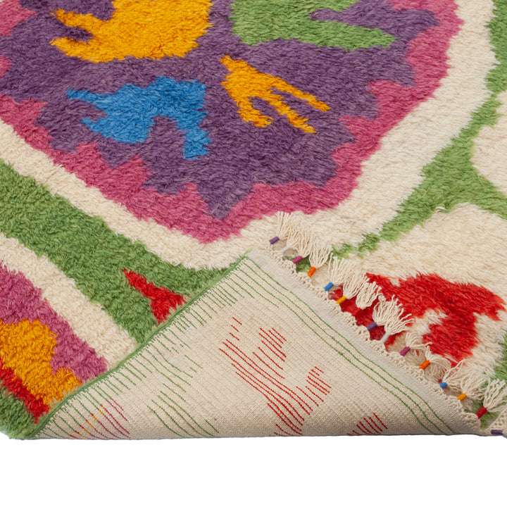 Multicolored Carnaby Moroccan Style Wool Rug - 9'9" x 13'10"