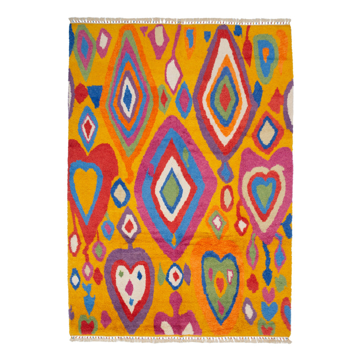 Multicolored Carnaby Moroccan Style Wool Rug - 10'2" x 14'5"