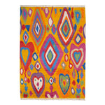 Multicolored Carnaby Moroccan Style Wool Rug - 10'2" x 14'5"