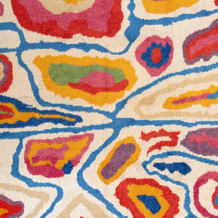 Multicolored Carnaby Moroccan Style Wool Rug - 8'2" x 9'10"