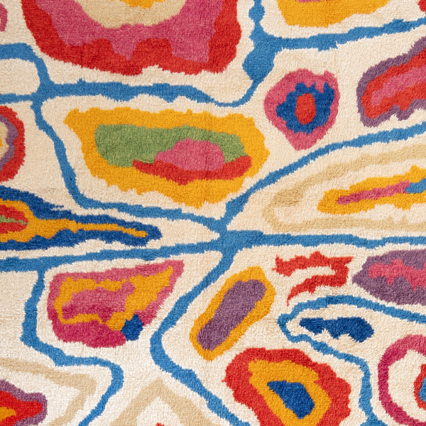 Multicolored Carnaby Moroccan Style Wool Rug - 8'2" x 9'10"