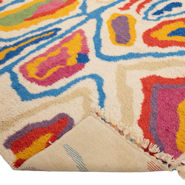 Multicolored Carnaby Moroccan Style Wool Rug - 8'2" x 9'10"