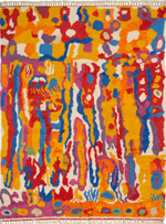 Multicolored Carnaby Moroccan Style Wool Rug - 9'4" x 12'3"