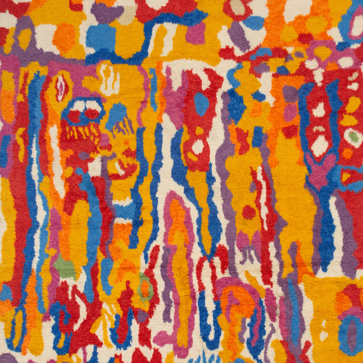 Multicolored Carnaby Moroccan Style Wool Rug - 9'4" x 12'3"