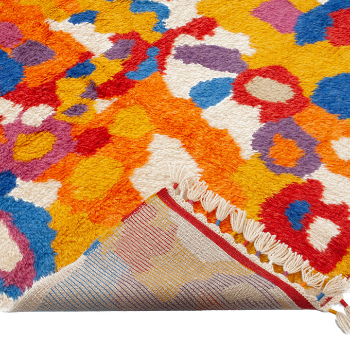 Multicolored Carnaby Moroccan Style Wool Rug - 9'4" x 12'3"