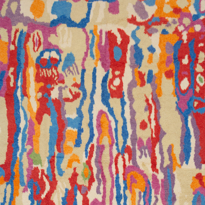 Multicolored Carnaby Moroccan Style Wool Rug - 8'10" x 12'4"