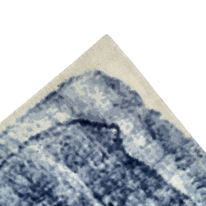 Contemporary Tibetan Wool Rug Blue / 6x9
