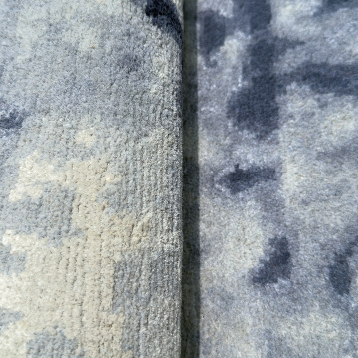 Contemporary Tibetan Wool Rug Blue / 6x9