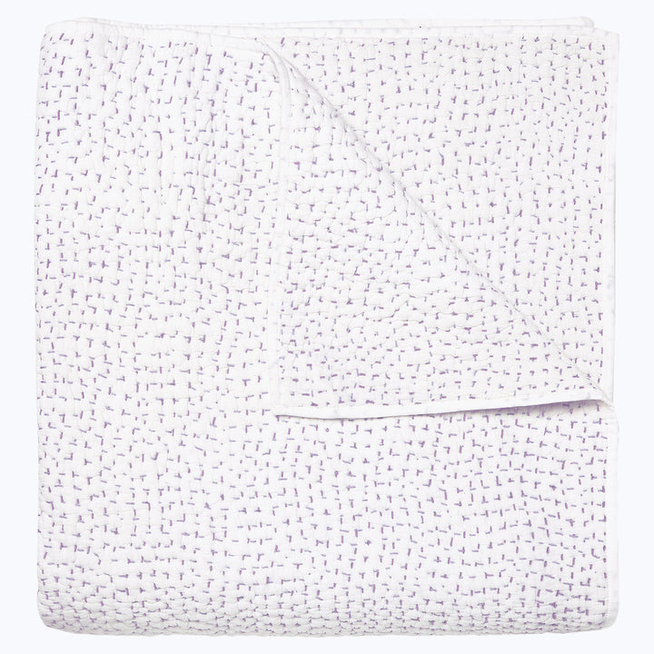 Hand Stitched Coverlet Lavender / Twin