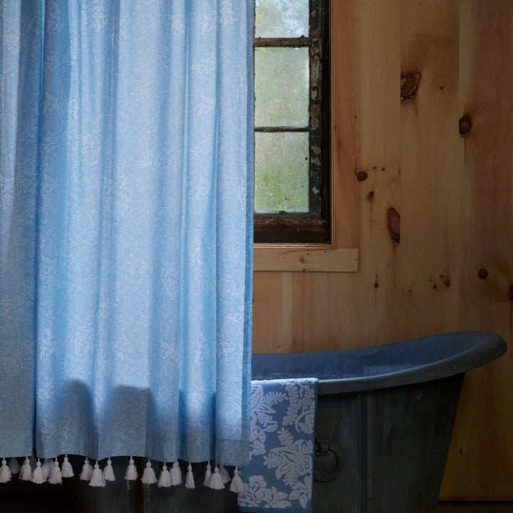 Avni Light Indigo Shower Curtain