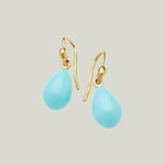 Robin Egg Earrings - Persian Turquoise 18K