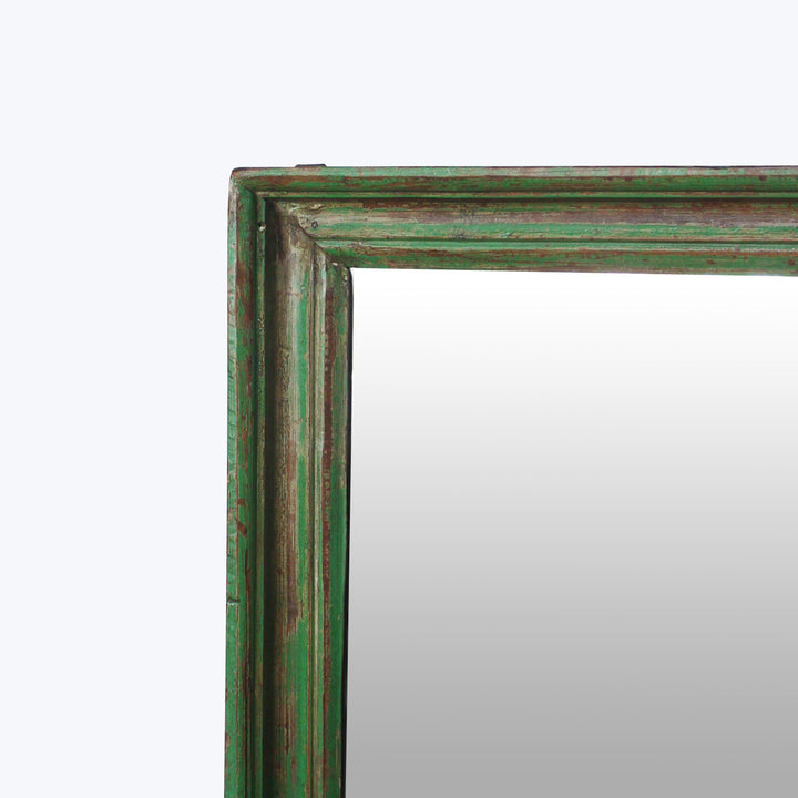 Vintage Green-Painted Mirror