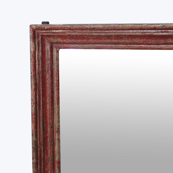 Vintage Pink-Painted Mirror