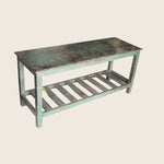 Vintage Green Chippy Wood Table