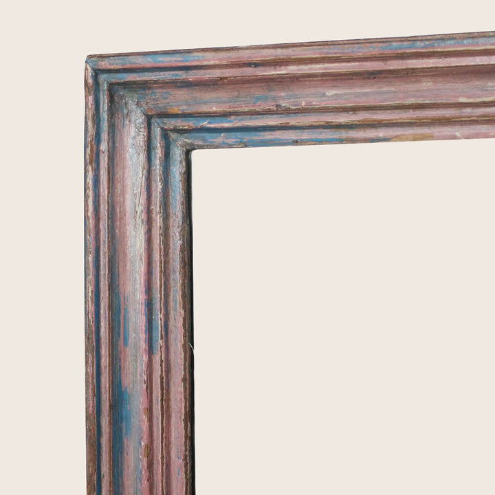Vintage Painted Floor Mirror Pink