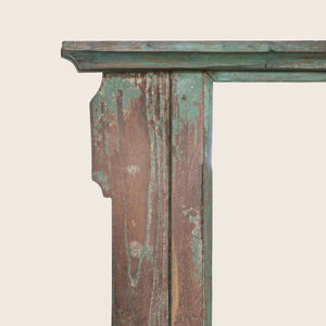 Vintage Green-Painted Mirror - hover