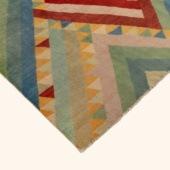 Image for Multicolored Contemporary Swedish-Inspired Wool Rug - 8'3" x 10'5"