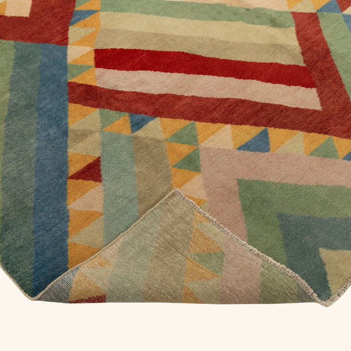 Image for Multicolored Contemporary Swedish-Inspired Wool Rug - 8'3" x 10'5"