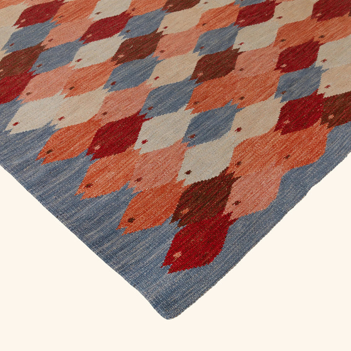 Swedish Inspired Kilim Wool Rug - 6'2" x 9'6"
