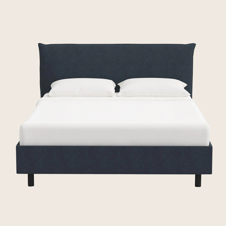 Willow Platform Bed Twin / Linen Navy