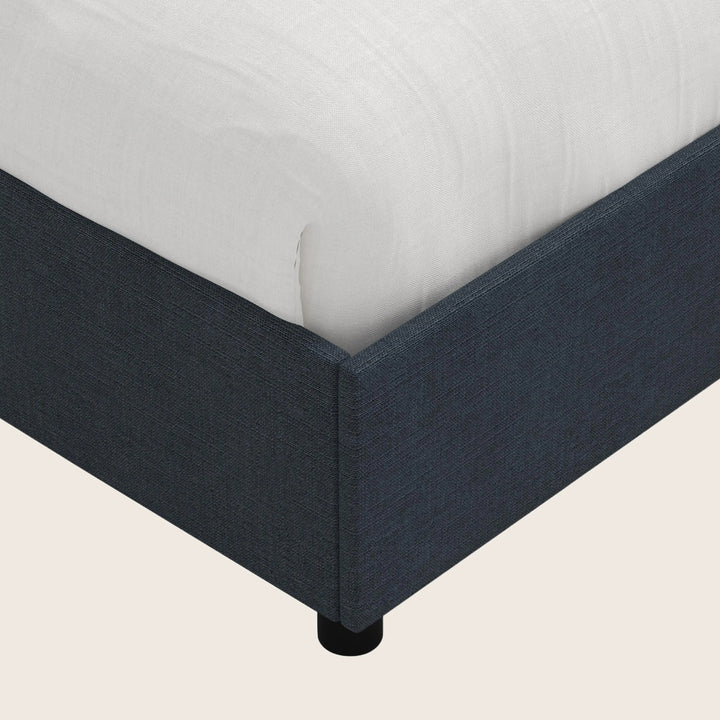 Willow Platform Bed Twin / Linen Navy