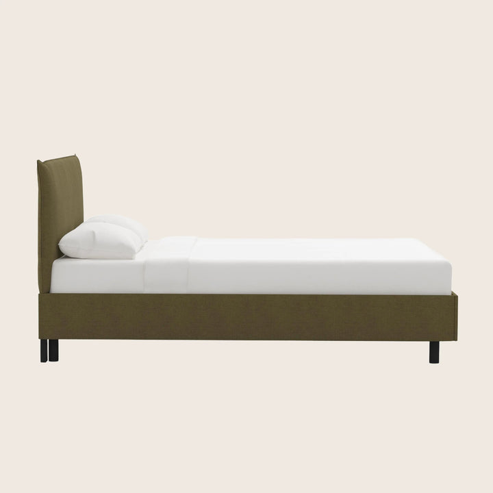 Willow Platform Bed Twin / Linen Olive