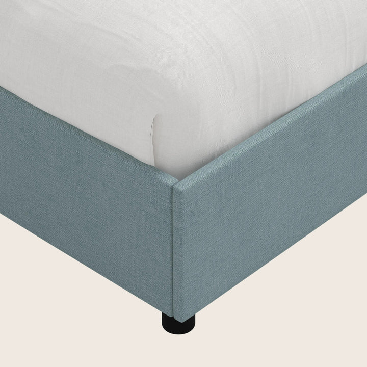 Willow Platform Bed Twin / Linen Seaglass