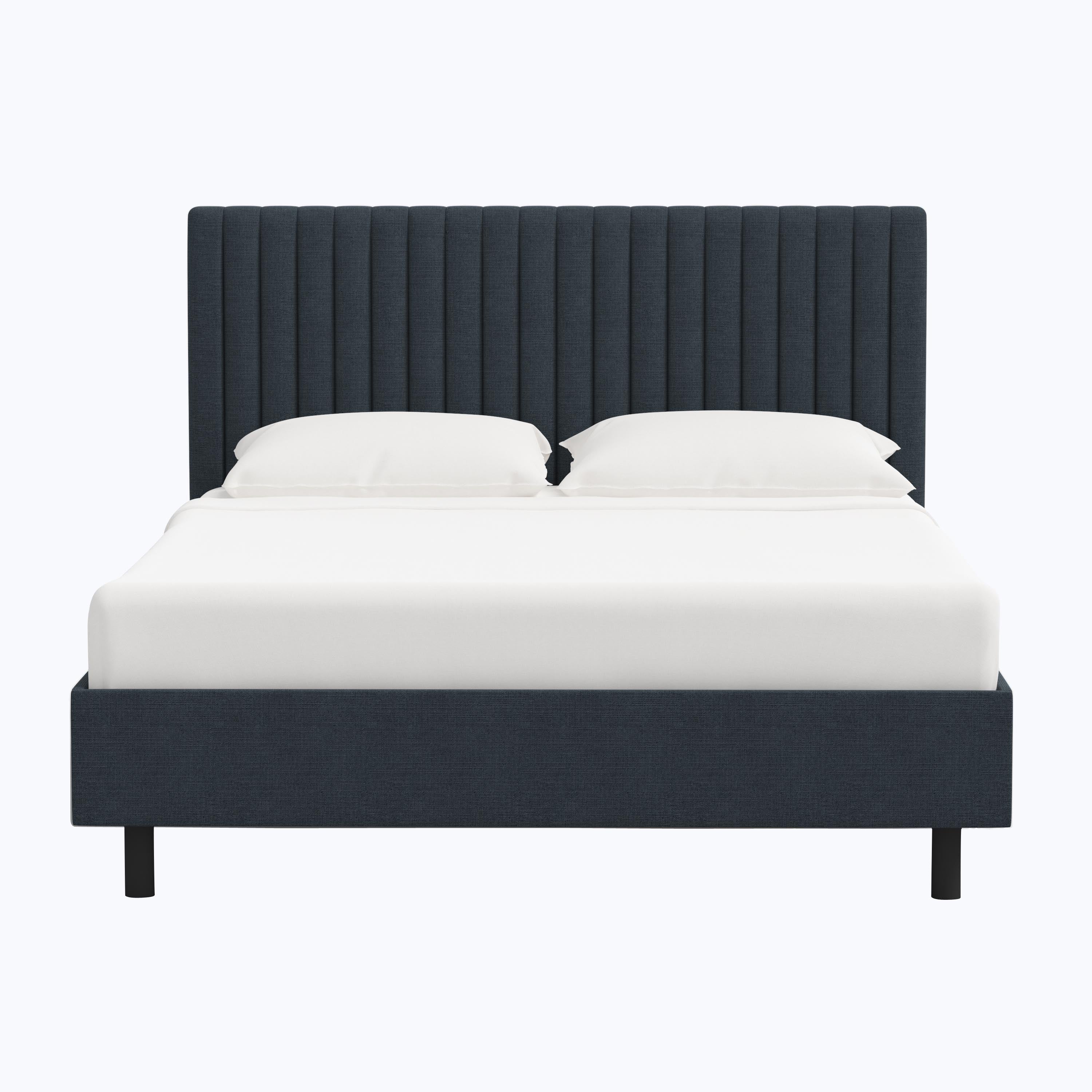 Minetta Platform Bed Twin / Linen Navy