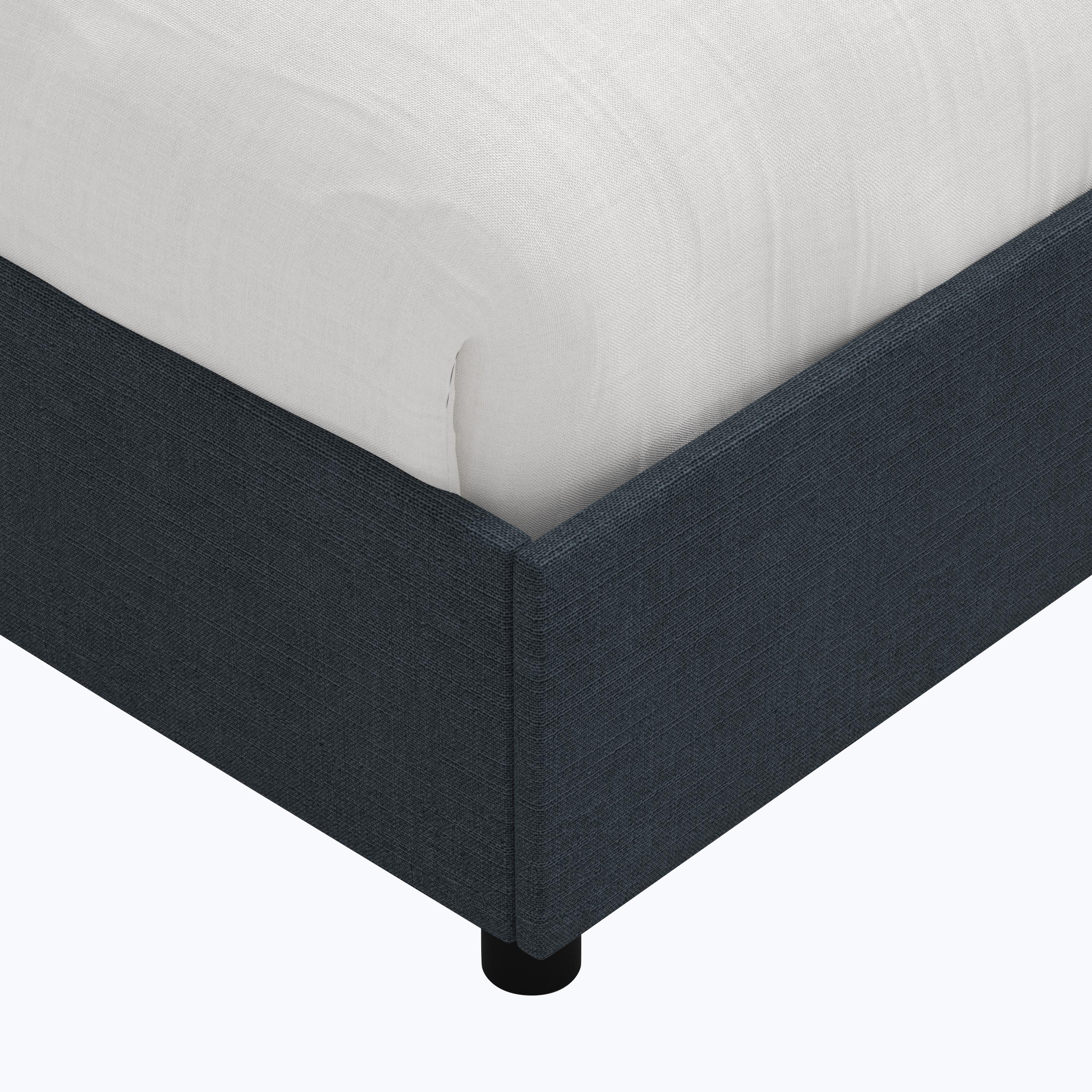 Minetta Platform Bed Twin / Linen Navy