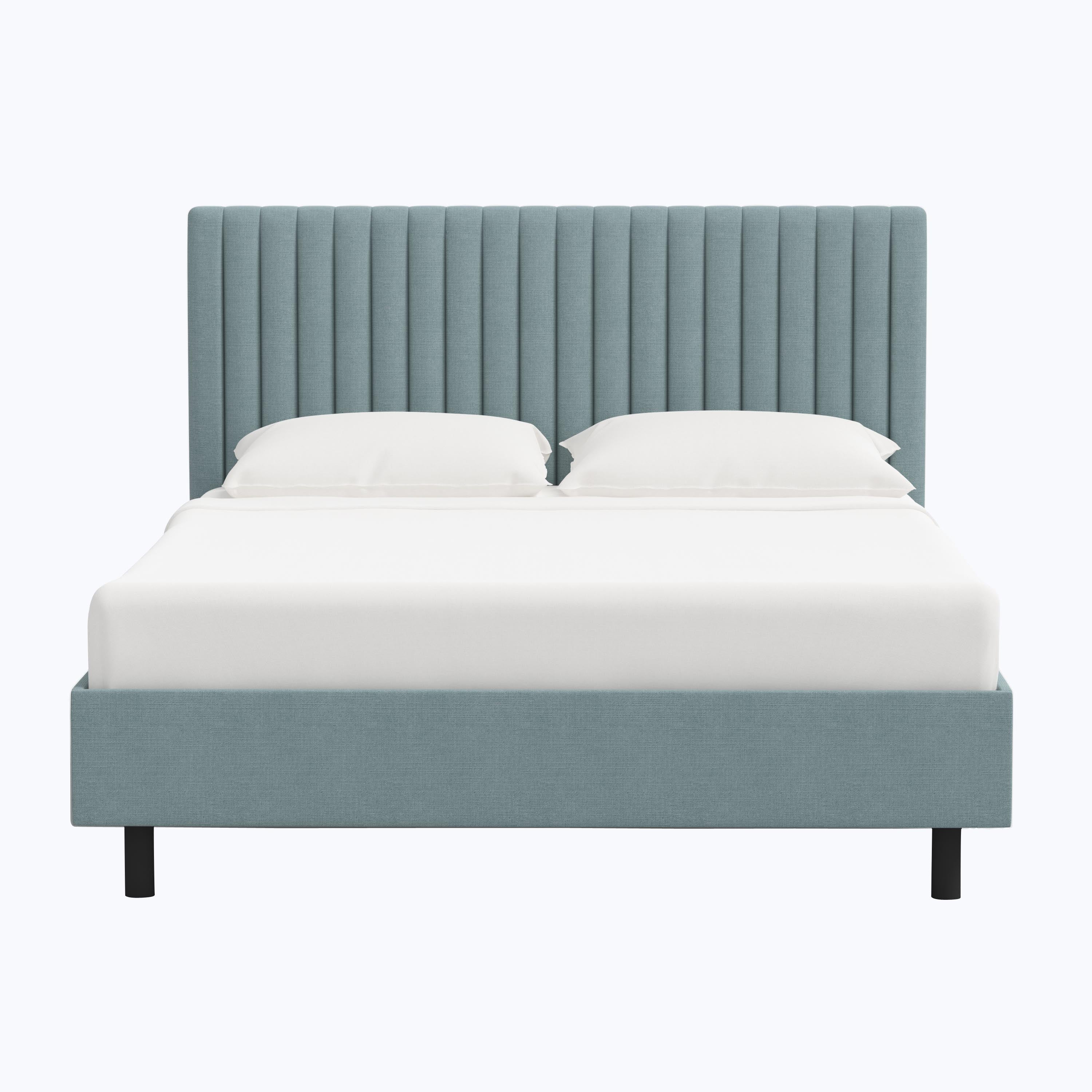 Minetta Platform Bed Twin / Linen Seaglass