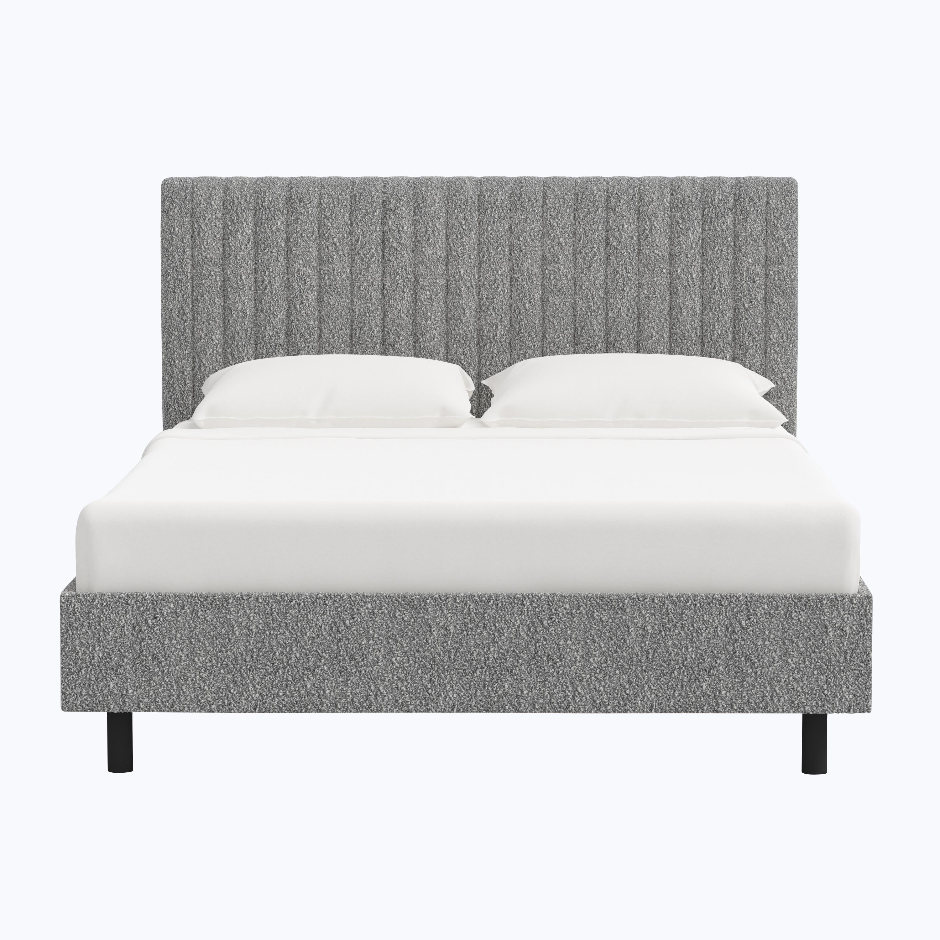 Minetta Platform Bed Twin / Boucle Grey