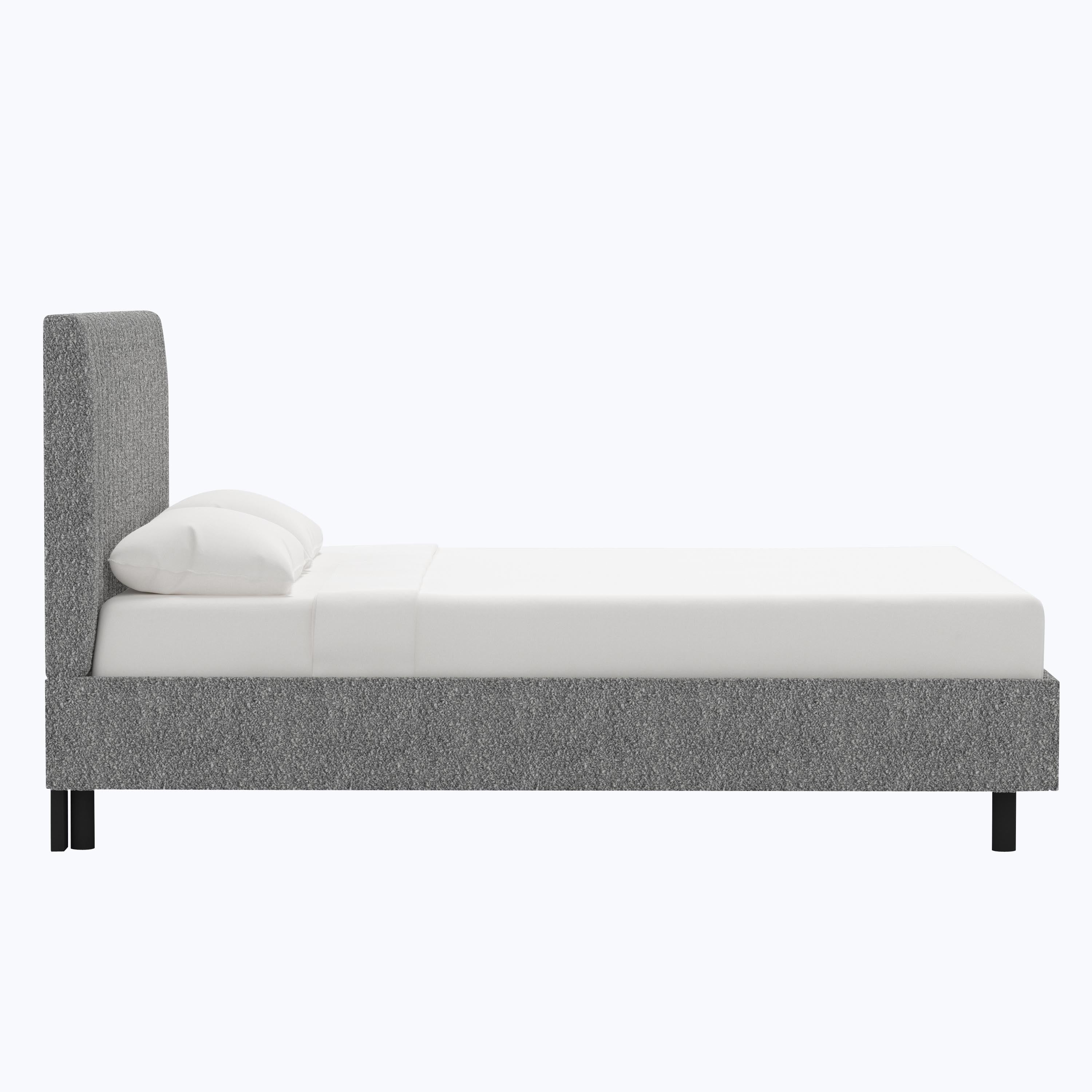 Minetta Platform Bed Twin / Boucle Grey