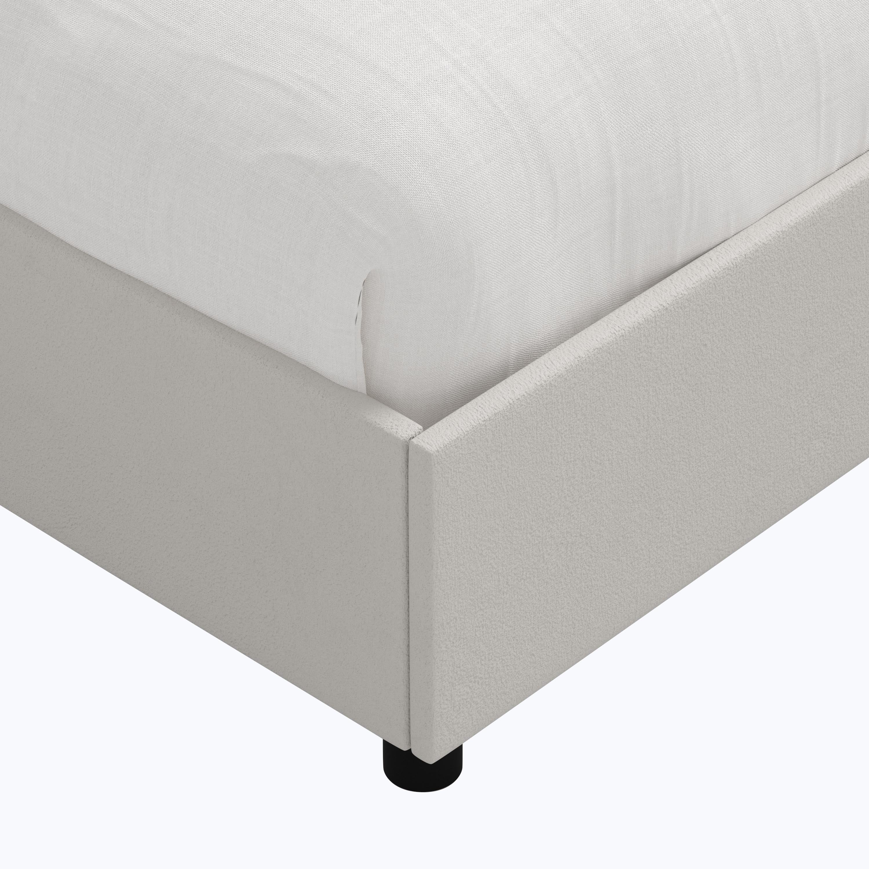 Minetta Platform Bed Twin / Velvet Light Grey